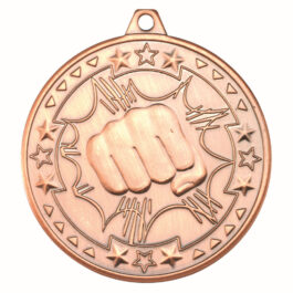 MARTIAL ARTS TRI STAR MEDAL BRONZE – 2in